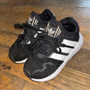 Adidas Black and White Sneakers with Sporty Design